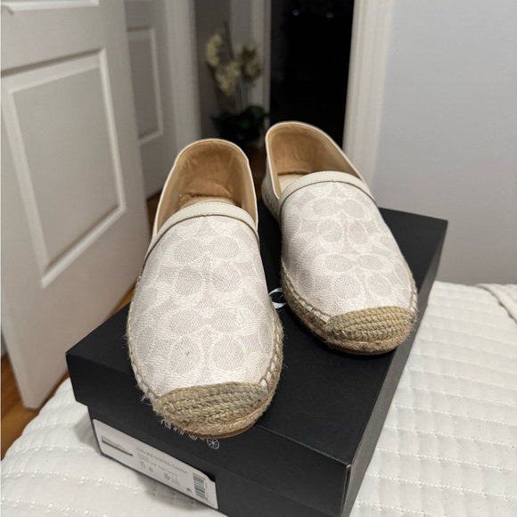 Coach Cream Espadrille Slip-Ons - Picture 1 of 4
